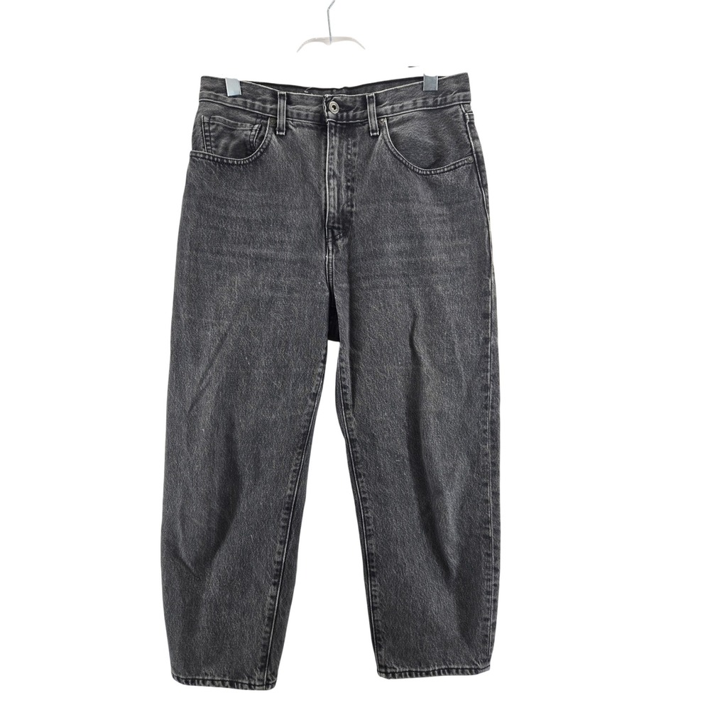 Levis Made & Crafted Barrel Jeans 28 Washed Black Gray Organic Cotton High Rise